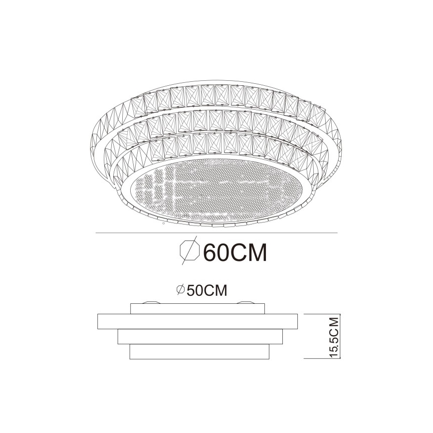 Globo - Candeeiro de teto dimerizável LED/58W/230V 2700-6000K Ø 60 cm branco + controlo remoto