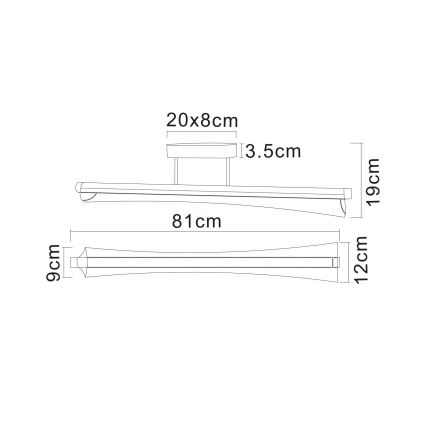 Globo - Lustre LED com haste LED/28W/230V 2700/4000/6000K
