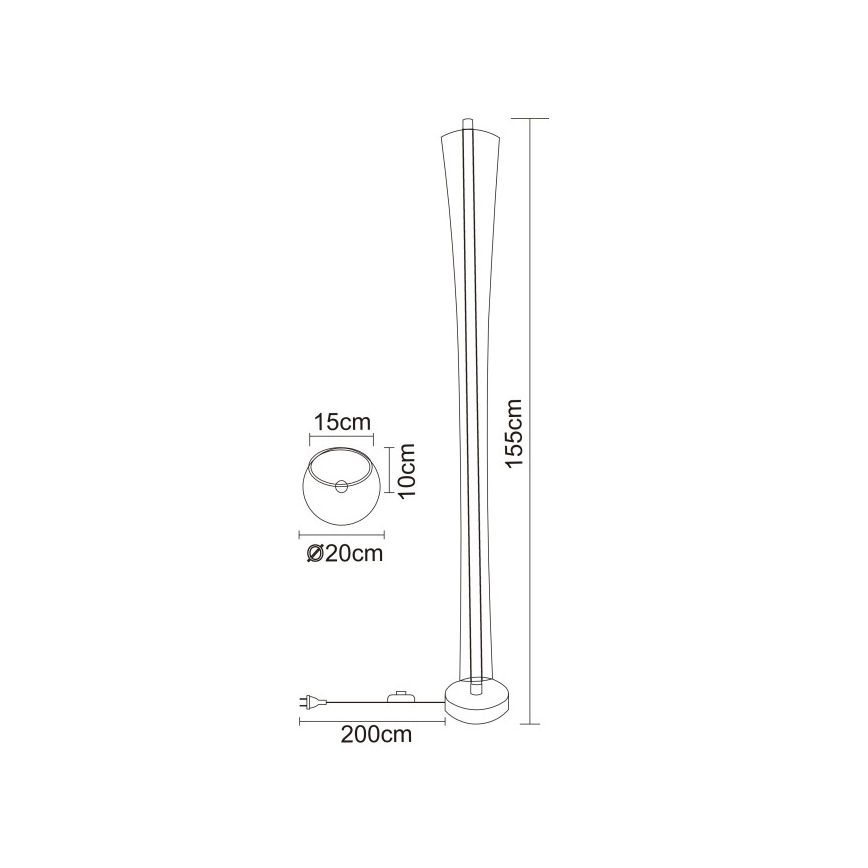 Globo - Candeeiro de pé LED/48W/230V 2700/4000/6000K
