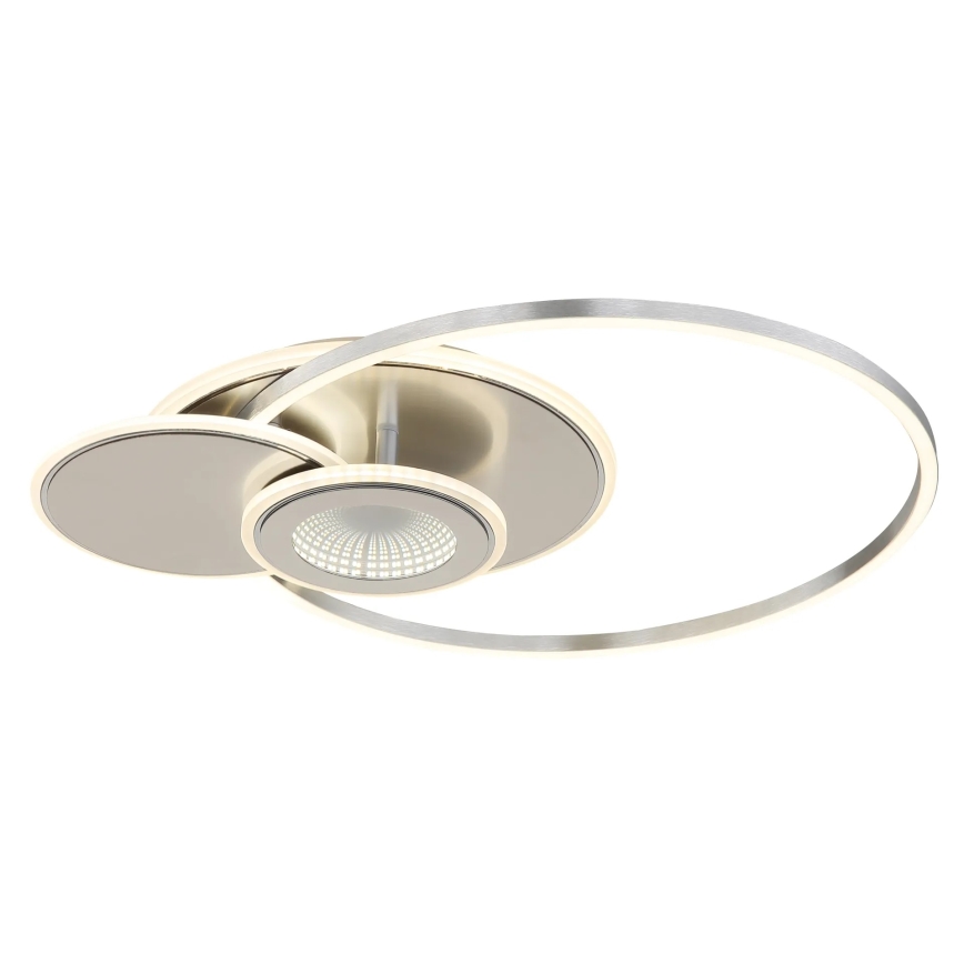Globo - Candeeiro de tecto LED regulável LED/24W/230V 2700-6500K prateado + comando remoto