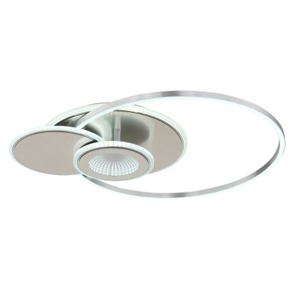 Globo - Candeeiro de tecto LED regulável LED/24W/230V 2700-6500K prateado + comando remoto