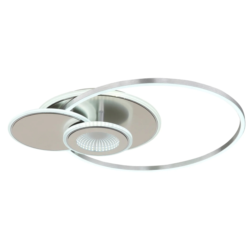 Globo - Candeeiro de tecto LED regulável LED/24W/230V 2700-6500K prateado + comando remoto