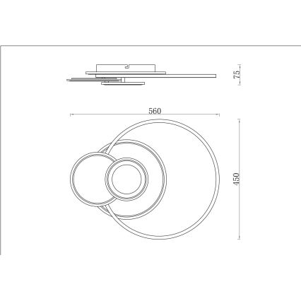 Globo - Candeeiro de tecto LED regulável LED/24W/230V 2700-6500K prateado + comando remoto