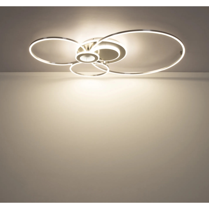 Globo - Candeeiro de teto LED dimerizável LED/36W/230V 2700-6500K prata + comando remoto