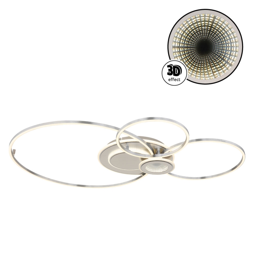 Globo - Candeeiro de teto LED dimerizável LED/36W/230V 2700-6500K prata + comando remoto