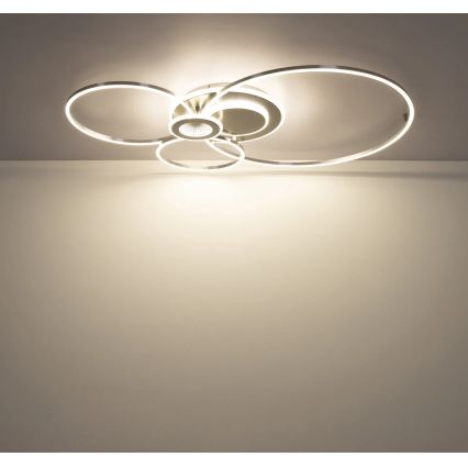 Globo - Luminária de teto LED dimerizável LED/36W/230V 2700-6000K prateada + controlo remoto