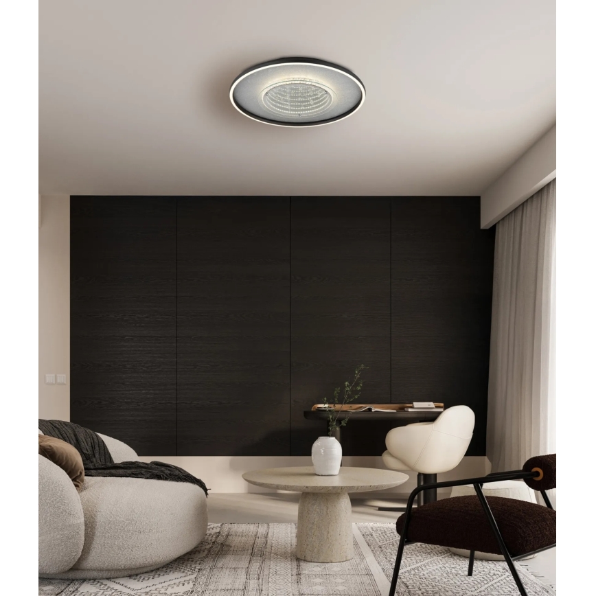 Globo - Luminária de teto LED/40W/230V 3000/4000/6000K Ø 51,5 cm preta