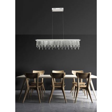 Globo - LED Regulação cristal candelabro suspenso LED/24W/230V 3000-6000K + controlo remoto