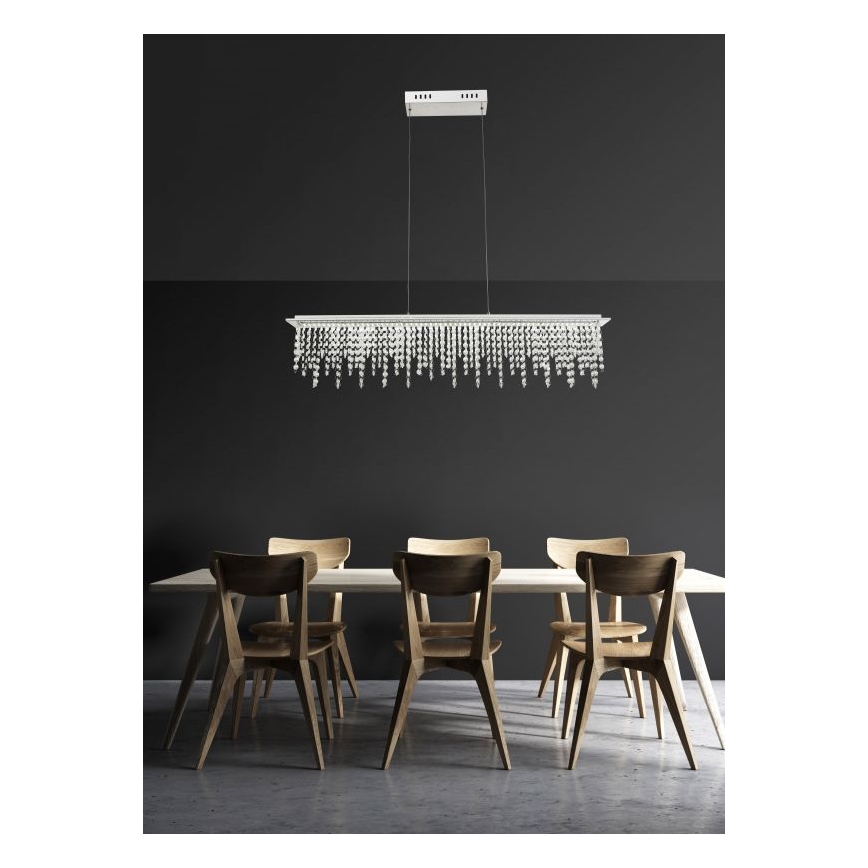 Globo - LED Regulação cristal candelabro suspenso LED/24W/230V 3000-6000K + controlo remoto