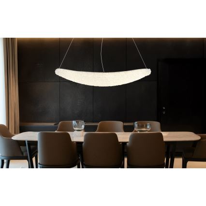 Globo - Lustre LED regulável suspenso por cabo LED/40W/230V 2700-6000K cromado brilhante + comando remoto