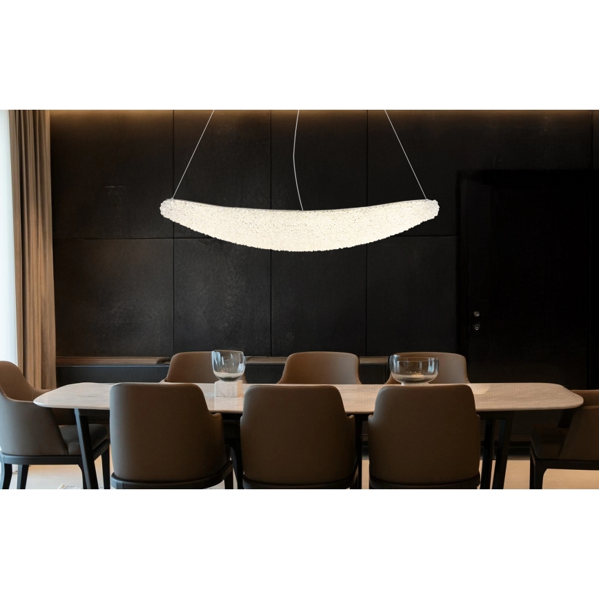 Globo - Lustre LED regulável suspenso por cabo LED/40W/230V 2700-6000K cromado brilhante + comando remoto