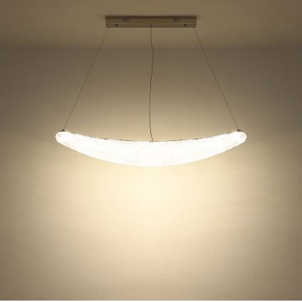 Globo - Lustre LED regulável suspenso por cabo LED/40W/230V 2700-6000K cromado brilhante + comando remoto