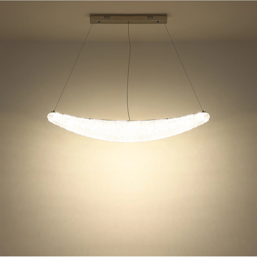 Globo - Lustre LED regulável suspenso por cabo LED/40W/230V 2700-6000K cromado brilhante + comando remoto