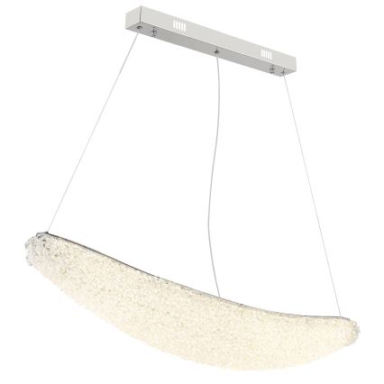 Globo - Lustre LED regulável suspenso por cabo LED/40W/230V 2700-6000K cromado brilhante + comando remoto