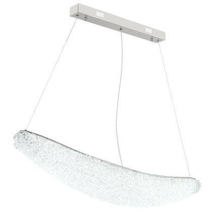 Globo - Lustre LED regulável suspenso por cabo LED/40W/230V 2700-6000K cromado brilhante + comando remoto