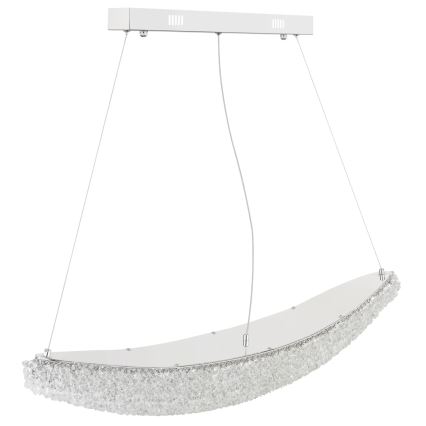 Globo - Lustre LED regulável suspenso por cabo LED/40W/230V 2700-6000K cromado brilhante + comando remoto