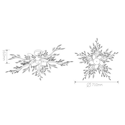 Globo - Luz de teto 5xE14/40W/230V