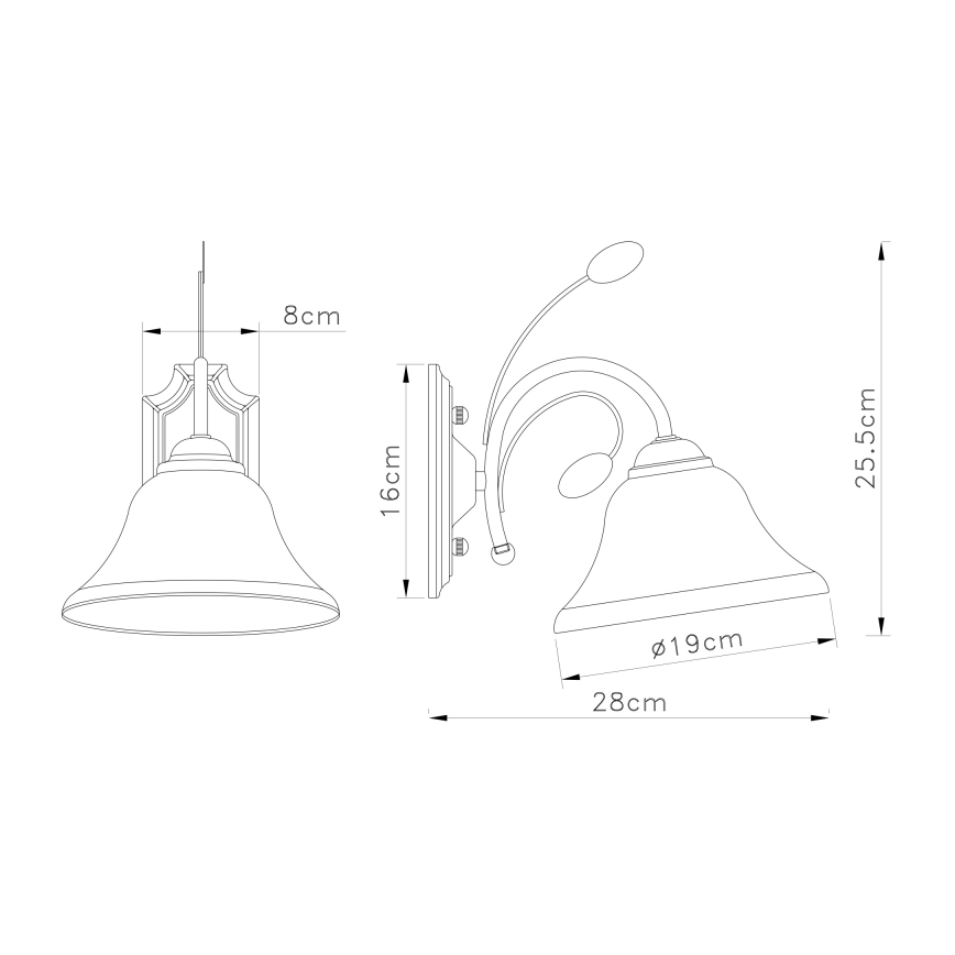 Globo - Luz de parede 1xE27/60W/230V