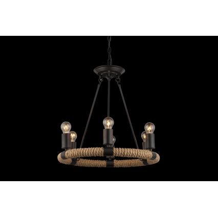 Globo - Candelabro numa corrente 6xE27/40W/230V