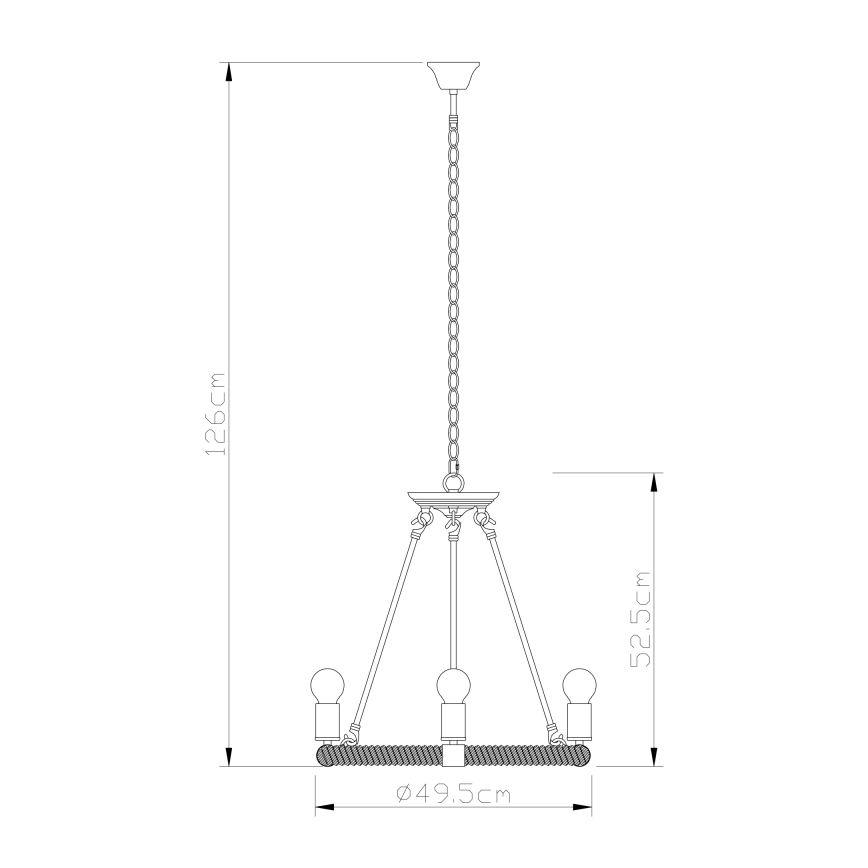 Globo - Candelabro numa corrente 6xE27/40W/230V