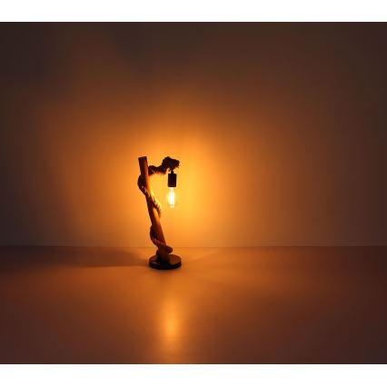 Globo - Candeeiro de mesa 1xE27/60W/230V faia