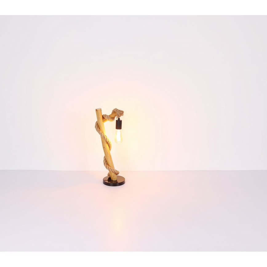 Globo - Candeeiro de mesa 1xE27/60W/230V faia