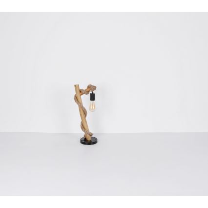 Globo - Candeeiro de mesa 1xE27/60W/230V faia