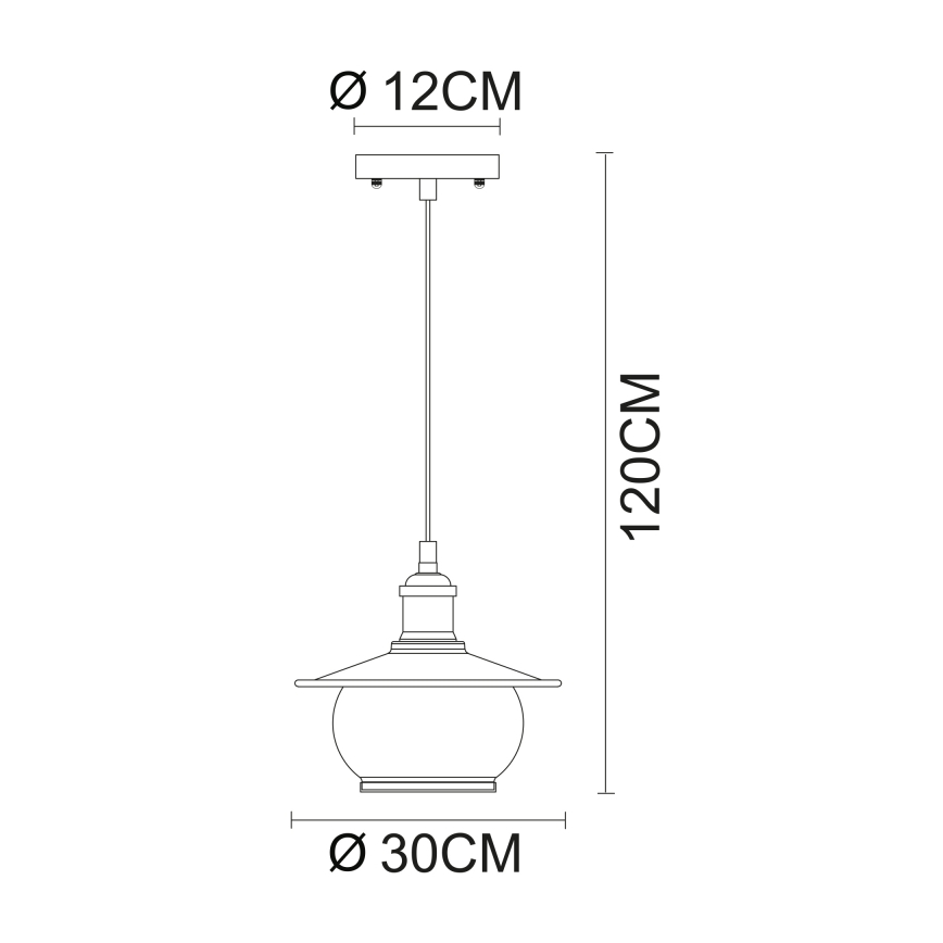 Globo - Luz pendente 1xE27/60W/230V