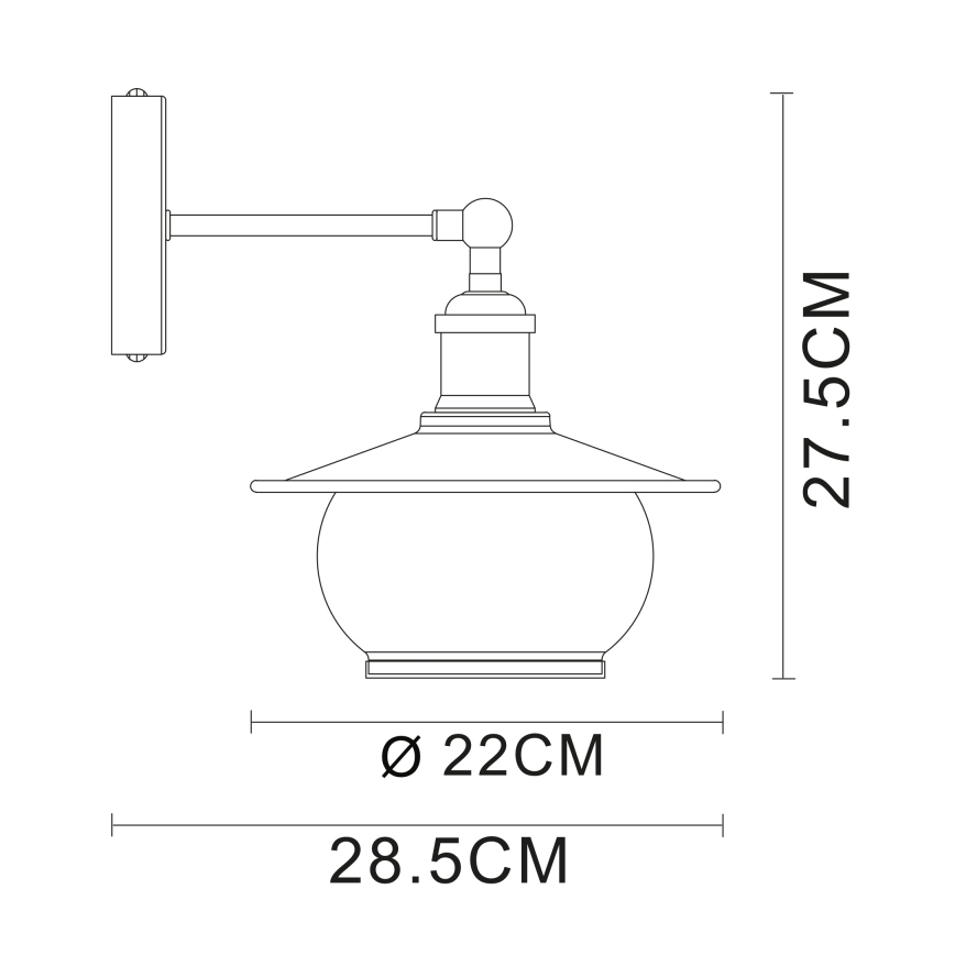 Globo - Luz de parede 1xE27/60W/230V