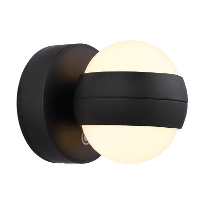 Globo - Luminária de parede tátil recarregável LED dimmerizável LED/1,4W/5V 1800 mAh preta