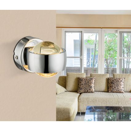 Globo - Arandela LED LED/7W/230V 3000K cromado brilhante