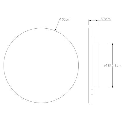 Globo - Aplique de parede LED/14W/230V 3000K