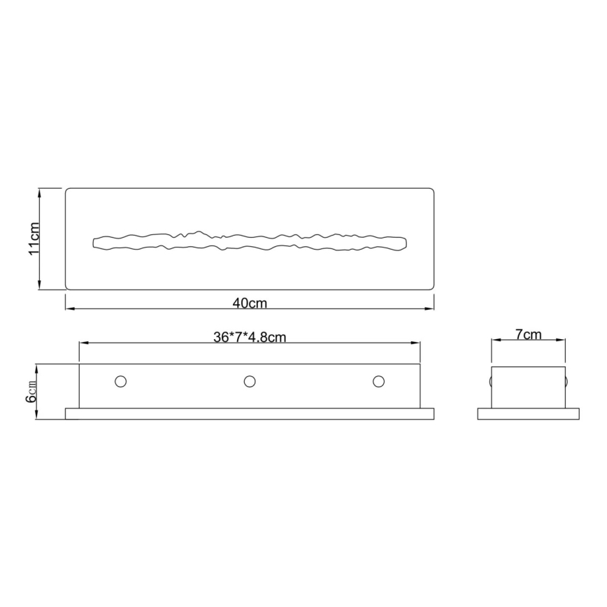 Globo - Aplique de parede LED/17W/230V 3000K