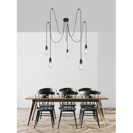 Globo - Iluminação pendente 5xE27/60W/230V