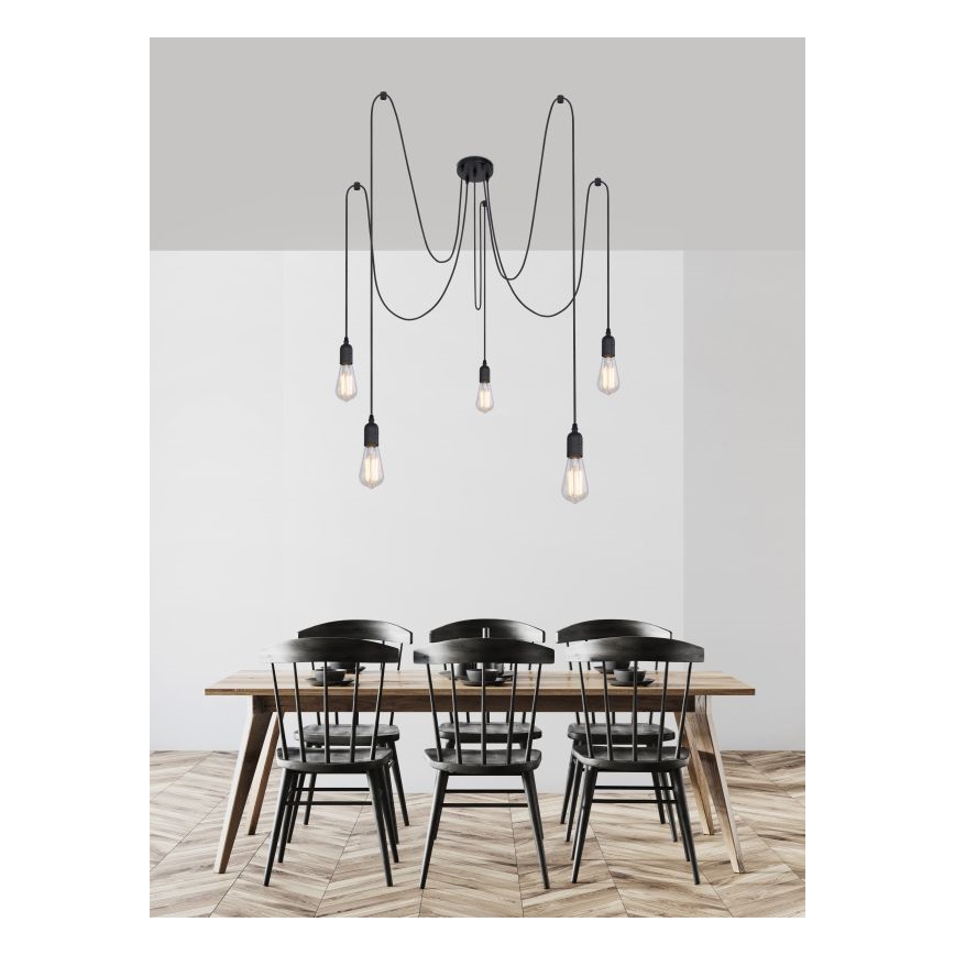 Globo - Iluminação pendente 5xE27/60W/230V