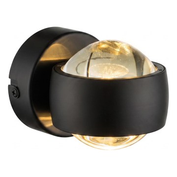 Globo - Aplique de parede LED/7W/230V 3000K preto