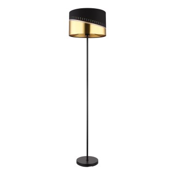 Globo - Candeeiro de chão 1xE27/60W/230V diâmetro 35 cm preto/dourado