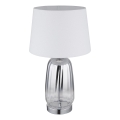 Globo - Candeeiro de mesa 1xE27/40W/230V branco/prateado