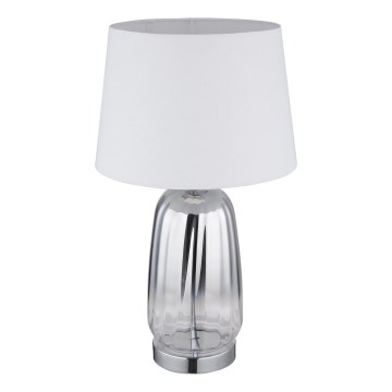 Globo - Candeeiro de mesa 1xE27/40W/230V branco/prateado