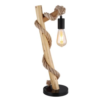 Globo - Candeeiro de mesa 1xE27/60W/230V faia