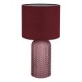 Globo - Candeeiro de mesa 1xE27/60W/230V vermelho