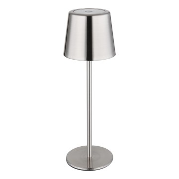 Globo - Candeeiro de mesa LED recarregável dimerizável com controlo tátil LED/2W/3,7V 3000/4000/6000K 2200 mAh cromado brilhante
