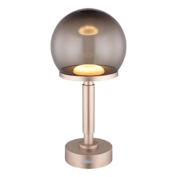 Globo - Candeeiro de mesa LED tátil com regulação LED/2,5W/5V 1800mAh 2700/4000/6500K Rosa dourado
