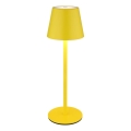 Globo - Candeeiro de mesa tátil recarregável para exterior 3 em 1 dimerizável LED/3W/5V 3000/4000/5000K IP54 1800 mAh amarelo
