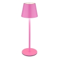 Globo - Candeeiro de mesa tátil recarregável para exterior dimável 3 em 1 LED/3W/5V 3000/4000/5000K IP54 1800 mAh rosa