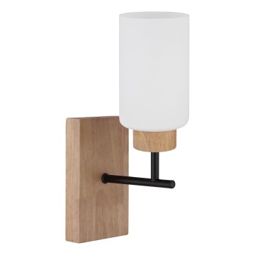 Globo - Candeeiro de parede 1xE27/60W/230V carvalho/branco