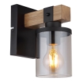 Globo - Candeeiro de parede 1xE27/60W/230V carvalho/fumado
