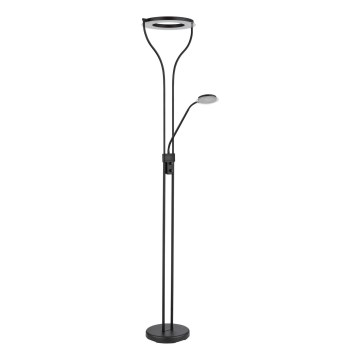Globo - Candeeiro de pé LED dimerizável LED/20W/230V + LED/4W 3000K preto