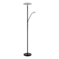 Globo - Candeeiro de pé LED dimerizável LED/28W/230V + LED/5W 3000K preto