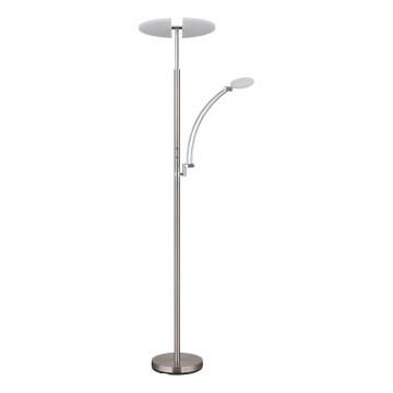 Globo - Candeeiro de pé LED regulável LED/40W/230V + LED/5,5W 2700/4000/6000K cromo mate